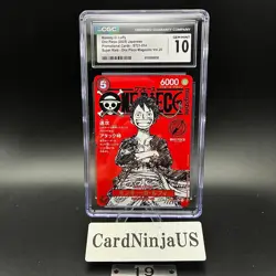 CGC GEM MINT 10 Luffy ST21-014 One Piece Magazine Weekly Shonen Jump Promo 19 - Image 1