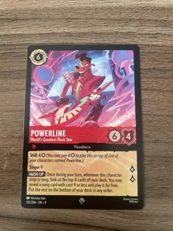 Powerline - World's Greatest Rock Star 110/204 Disney Lorcana Super Rare Fabled - Image 1