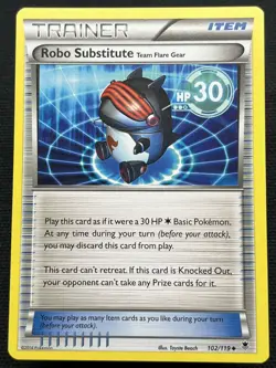 ROBO SUBSTITUTE 102/119 - 2014 XY PHANTOM FORCES NON HOLO Pokemon CARD - NM LP - Image 1