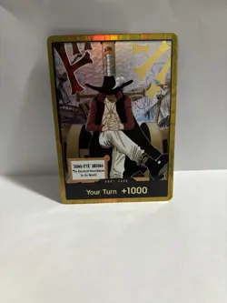 DON!! Card (Dracule Mihawk) (Gold) The Azure Sea's Seven Foil NM! - Image 2
