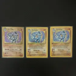 Pokemon TCG 3 Card Lot Machamp Fighting Type English Japanese Regular Finish - Image 1
