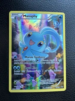 Pokemon TCG Manaphy XY113 Full Art Holo Card Black Star Promos - Image 1