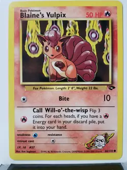 Blaine's Vulpix 66/132 VLP / NM - Gym Challenge Pokemon Card - $2 Flat Shipping - Image 1