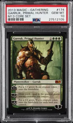 2012 MTG MAGIC 2013 #174 GARRUK, PRIMAL HUNTER PSA 10 - Image 1