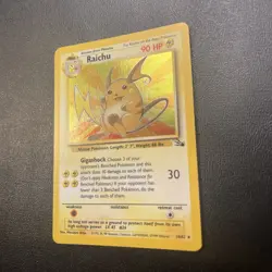 Pokemon TCG Raichu Holo Card 14/62 Fossil Unlimited - Image 3