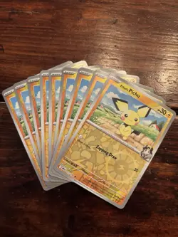 (10) Pokemon TCG Ethan’s Pichu 071/182 Reverse Holo LOT! Destined Rivals - Image 1