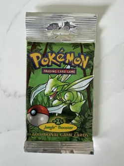 Jungle Booster Pack Long Crimp - Scyther Art - Sealed Pokemon Mint! - Image 1