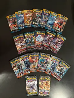 Lot of 20 Pokemon TCG Sun & Moon Era Booster Packs, New, Factory Sealed 🍀 - Image 1