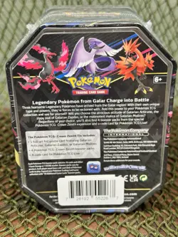 *SEALED* CROWN ZENITH GALARIAN ZAPDOS LARGE Tin 5 Packs ~ Pokemon TCG - Image 4