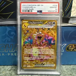 2023 POKEMON OBF EN OBSIDIAN FLAMES HYPER RARE #228 CHARIZARD EX PSA 10 GEM MT - Image 1