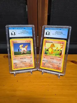 Bundle Deal 1999 Pokemon Shadowless Base Set #46 Charmander #60 Ponyta CGC SLABS - Image 1
