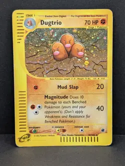 Dugtrio 010/165 Expedition Base Set Holo Rare Pokemon TCG Nintendo e-reader HP - Image 1
