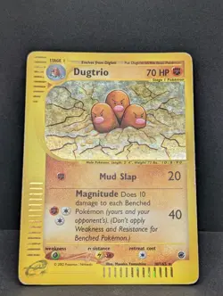 Dugtrio 010/165 Expedition Base Set Holo Rare Pokemon TCG Nintendo e-reader HP - Image 3