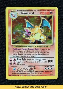 Charizard Holo Pokemon Base Set #4 1999 READ - Image 1