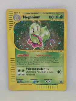 Meganium 018/165 Expedition Base Set Holo Rare Pokemon TCG Nintendo e-reader LP - Image 1
