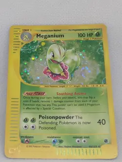Meganium 018/165 Expedition Base Set Holo Rare Pokemon TCG Nintendo e-reader LP - Image 3