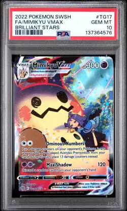 PSA 10 MIMIKYU VMAX TG17/TG30 FULL ART BRILLIANT STARS POKEMON 😍 - Image 1