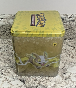 2022 POKEMON TCG Stacking Tin Electric Type!!!! 3 Booster Packs!!! - Image 3