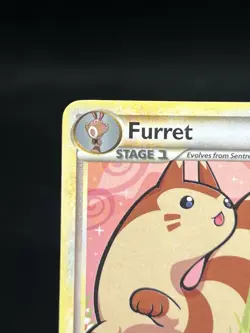 Pokemon TCG Furret 21/123 HeartGold SoulSilver Regular Rare MP - Image 2