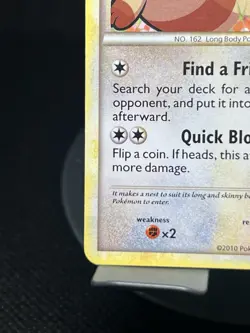 Pokemon TCG Furret 21/123 HeartGold SoulSilver Regular Rare MP - Image 5