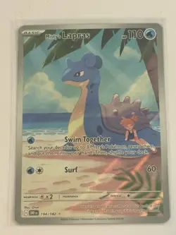 Pokemon Misty's Lapras 194/182 Sv10 Destined Rivals Illustration Rare Holo - Image 1