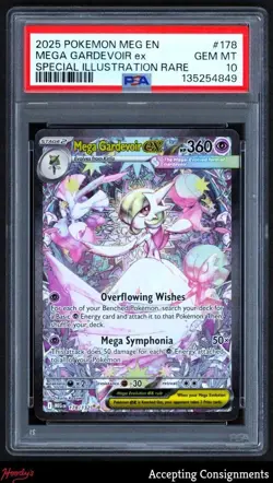 2025 Pokemon Mega Evolution #178 Mega Gardevoir ex SIR Illustration PSA 10 GEM - Image 1