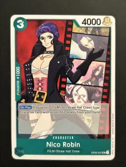 OP02-037 Nico Robin Uncommon One Piece TCG Card NM - Image 1