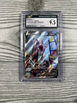 Mewtwo V CGC 9.5 Alt Art Pokemon Go 072/078 Full Art Pokemon Card 2022 - Image 1