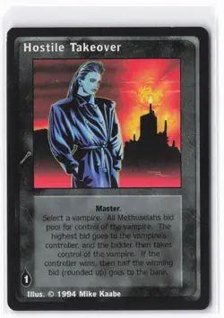1994 Deckmaster Jyhad Hostile Takeover # V:TES Trading Card - Image 1