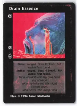 1994 Deckmaster Jyhad Drain Essence # V:TES Trading Card - Image 1