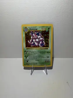 Pokemon Nidoking (Shadowless) Base Set Holo Rare 11/102 English 1999 WOTC Card - Image 1