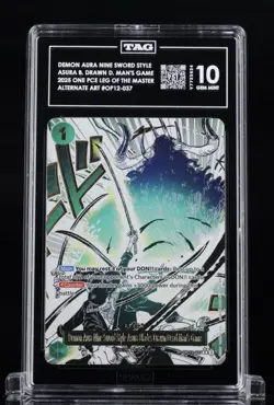 2025 One Piece Card Game Demon Aura Nine Sword Style Manga Alt Art TAG 10 - Image 1