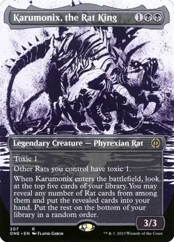 Karumonix, the Rat King-Phyrexia: All Will Be One-Borderless-Regular-307-NM - Image 1