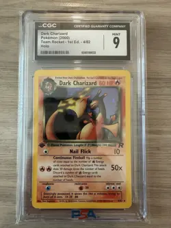 2000 Pokemon Dark Charizard 1st Edition Holo CGC 9 Mint #4 - Image 1