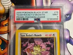 2000 Pokemon ~ Black Star Promo ~ Team Rocket's Meowth #18 ~ PSA 9 MINT - Image 2