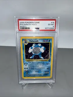 2000 POKEMON BASE SET 2 #15 POLIWRATH-HOLO PSA 6 - Image 1