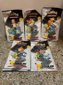 Pokemon Celebrations 25th Anniversary First Partner Packs Sealed Lot Gen 1-5 - Image 1