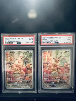 Pokemon SV Twilight Masquerade Eevee 2024#188/167 PSA 9 - Image 1