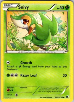 Pokemon | Legendary Treasures: Radiant Collection | Snivy | RC1/RC25 | Holo | LP - Image 1