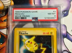 1999 Pokemon Game ~ Movie Promo ~ Pikachu #4 ~ PSA 8 NM-MT - Image 2