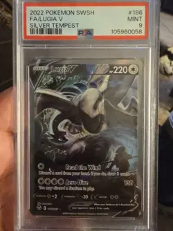 Pokemon 2022 Lugia V 186/195 Alt Art Silver Tempest PSA 9 - Image 1
