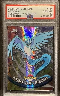 2000 Topps Chrome Articuno Pokemon T.V. Spectra #144 PSA 10 GEM MINT - Image 1