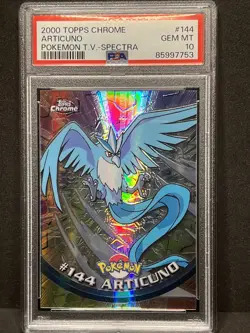 2000 Topps Chrome Articuno Pokemon T.V. Spectra #144 PSA 10 GEM MINT - Image 3