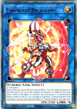 Firewall Dragon (Alternate Art - Red) [MGED-EN141] Rare 1st Edition - Yugioh - Image 1