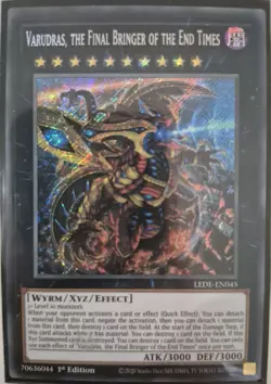 YuGiOh Varudras, the Final bringer of the End Times Secret Rare 1st LEDE-EN045 - Image 1