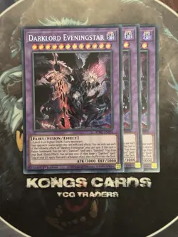 X3 BPRO-EN036 Darklord Eveningstar Secret Rare YuGiOh NEW! PLAYSET - Image 1