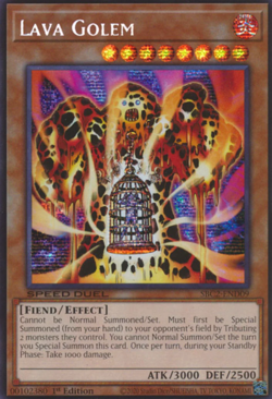 Lava Golem - SBC2-END09 - Prismatic Secret Rare 1st Edition - LP - WAXING - Image 1