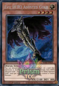 1st ed Evil HERO Adusted Gold secret rare RA04-EN029 Yugioh - Image 1