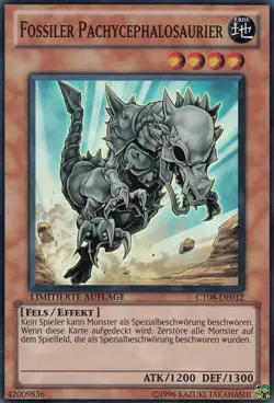 YU-GI-OH, FOSSILER PACHYCEPHALOSAURIER, SR, CT08-DE012, LIM - Image 1