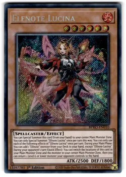 YUGIOH ELFNOTE LUCINA SECRET RARE NM BPRO-EN010 - Image 1